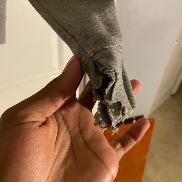 Grey Vintage Nike Distressed Hoodie Medium - Picture 4 of 6
